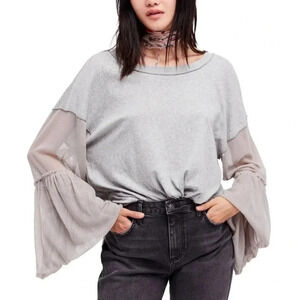 Free People Still Got It Mesh Long Sleeve Top